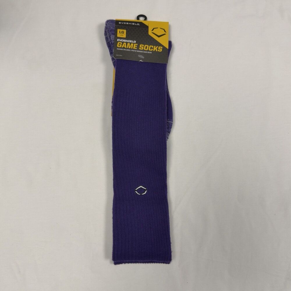 Evoshield Knee-High Moisture Wicking Baseball/Softball Purple Game Socks